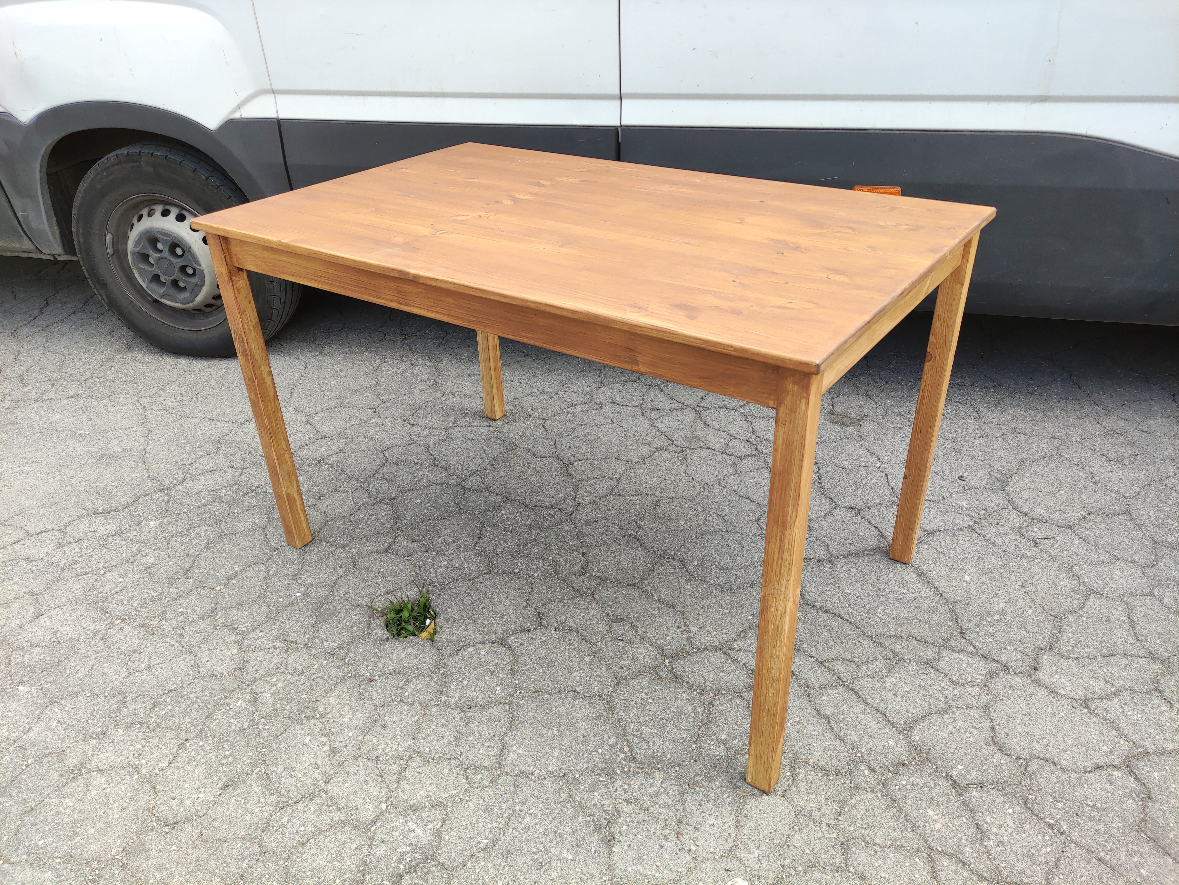 mesa madera tinte ikea 72.5x120x75 3u